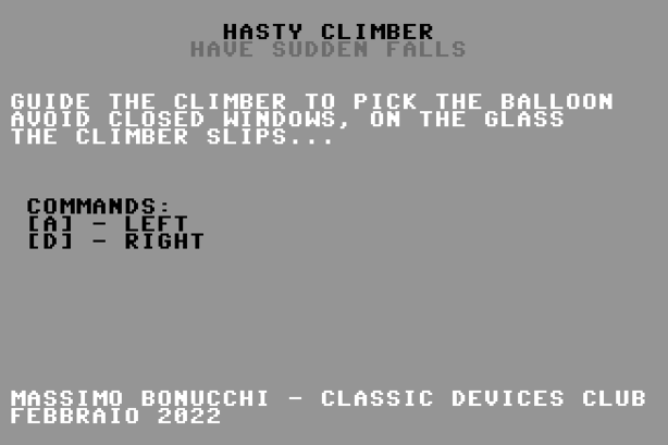 Hasty Climber (2024, Massimo Bonucchi)